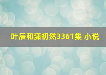 叶辰和潇初然3361集 小说